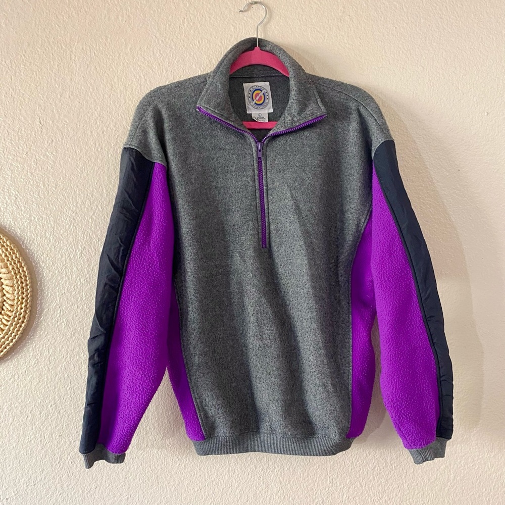 Retro quarter zip pull over